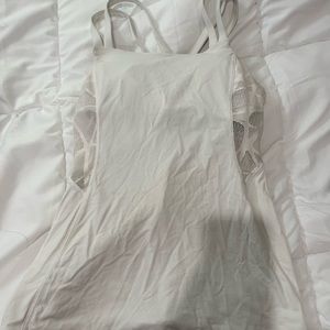 Lululemon Padded Tank Top in White XS (with Mesh detail)
